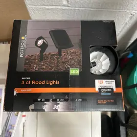 Portfolio Landscape 851776003487 Flood Lights 3ct Solar Led Outdoor
