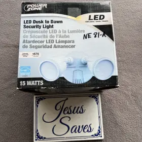 4232112 Powerzone 810055016037 Power Zone Led Motion Activated Security Light 1400 Lumen White