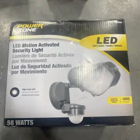 3655958 Powerzone 810055017157 Motion Activated Security Light White Lamp