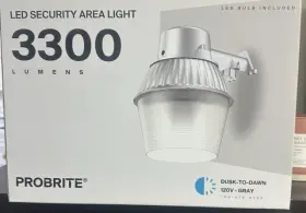 Probrite 810061320166 250w Equivalent Led Gray Dusk To Dawn Outdoor Area Light And Flood 3300