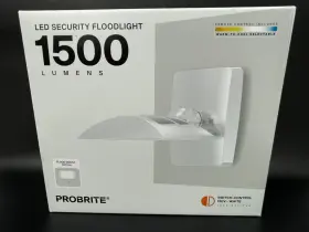Fsnx15-5cct-wh Probrite New Led Security Floodlight 1500 Lumens Switch-control 120v-white