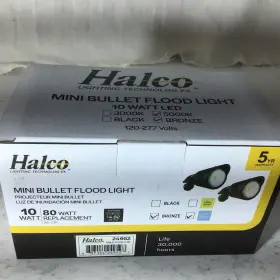 24952 Proled Halco Mini Led Bullet Flood Light 10w 120-277v 5000k Daylight