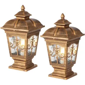 Pt-221 Ptoug 2 Pack Outdoor Post Light Bronze Lamp Fixture Antique Street Lights Fo