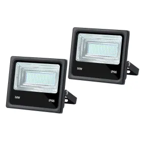Qc-fl05k-cwa-dc Q Qingchen 2 Pcs Dc 12v Led Flood Light 50w 4500lm 6500k Daylight White Outdoor Security