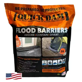 Quick Dam 705353625206 Water Activated 5 Ft. Flood Barrier 2-pack
