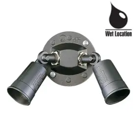 691-2-15 Quorum International Q691-2 2 Light Dual Head Flood Outdoor - Black