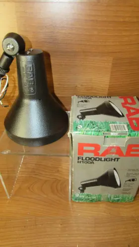 H100a Rab 019813102054 Black Hammer Finish Par Or Halogen Floodlight Landscape Flood
