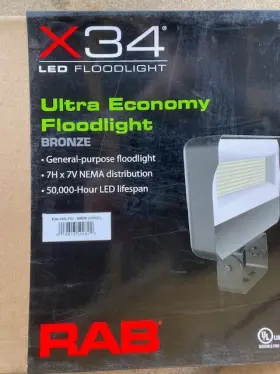 X34195ltu Rab 019813509822 160w Led Floodlight 50k Bronze New
