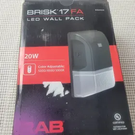 Brisk17fa Rab Brisk 17 Fa Led Wall Pack Light 20w Bronze Color Adjustable New