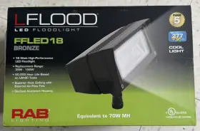 Ffled18 Rab Lflood Led Flood Light Bronze Die Cast Aluminum Cool White New