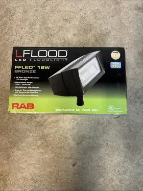 Ffled39 Rab Lflood 41w Arm Mount Led Floodlight 120v 5000k Cool