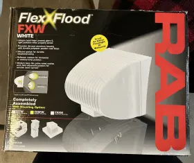 Fxh150fpsqw Rab Fxh150fpsqw/pc Lighting #fxh150fpsqw/pc Flex Flood Floodlight/ Wallpack White