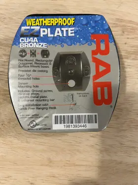 Cu4a Rab Lighting Weatherproof Ez Plate Bronze Brand New