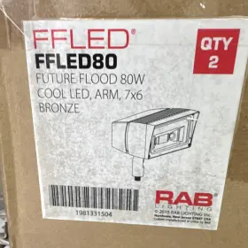 Ffled80 Rab Lighting Future Flood 80w Led Bronze Light Arm Mount