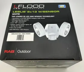 Smsles2x13w Rab Lighting - 2 X 13w Led Motion Sensor Floodlight 5000k White