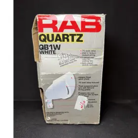 Qb1w Rab Quartz White Outdoor Flood Light 75w Wall Mounted Ul Wet Listed
