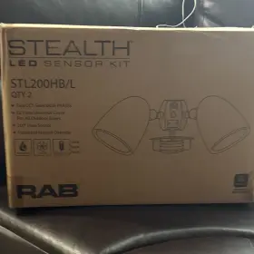 Stl200hb Rab Stl200hb/l Stealth Led Outdoor Motion Sensor Flood Light Bronze 2-light