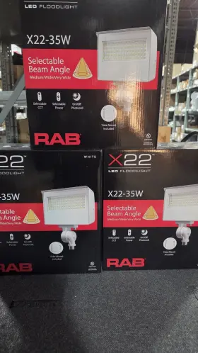 X22-35w Rab Led Flood Light Selectable Beam Angle Cct White