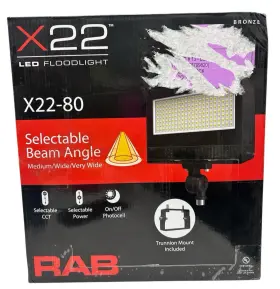 X22-80 Rab 80 Watt Led Flood Light Adjustable Power Color And Beam Angle