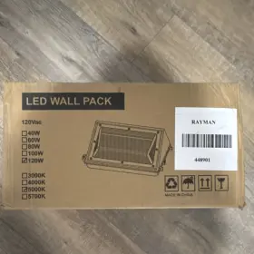 448901 Rayman Led Wall Pack 120w Outdoor Mounted Light Black 120v