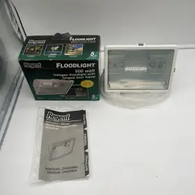 Hqw500 Regent 044427007204 Halogen Flood Light Hinged Door Frame White