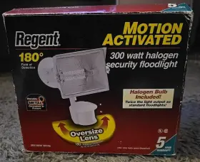 Ms188w Regent Open Box Motion Activated 300 Watt Security Floodlight -bulb Included