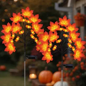 Ry25042 Reyeeinc Fall Solar Lights Outdoor Powered Stake With 20 Orange
