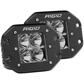 212113 Rigid Industries D-series Pro Flood Flush Mount Black Light - Pair
