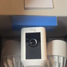 2540a1802l-co2fx Ring Flood Light Camera White Led Motion Security Control Outdoor Wi-fi Alexa