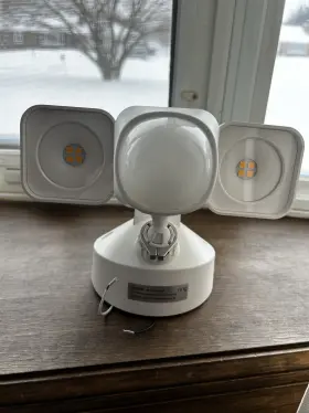 5w2158 Ring Led Motion Sensor Floodlight Hardwired Outdoor White Model