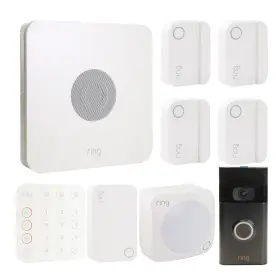 Ring 614198428968 Alarm 8 Pc. Security Kit 2nd Gen Video Doorbell Venetian Bronze