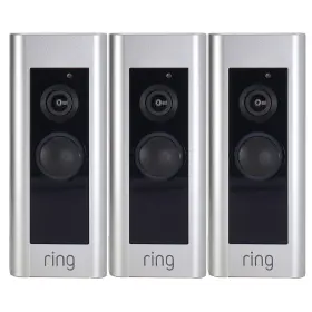 Ring 614198431180 3x Wired Doorbell Plus Smart Wi-fi Video - Satin Nickel