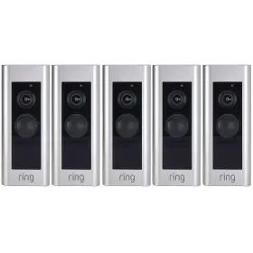 Ring 614198431197 5x Wired Doorbell Plus Smart Wi-fi Video - Satin Nickel