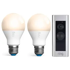 A19wifi-led-wh-1k Ring 2x A19 Smart Led Light Bulb With Wired Doorbell Plus Video