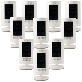Outd-cam-10x-k Ring Outdoor Cam Stick Up Indoor/outdoor Wireless Security Camera White -10 Pack
