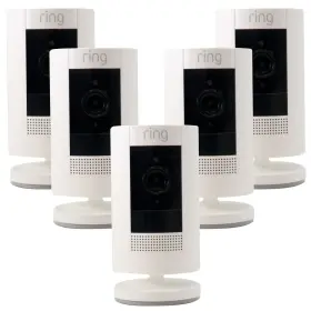 Outd-cam-5x-k Ring Outdoor Cam Stick Up Indoor/outdoor Wireless Security Camera White - 5 Pack