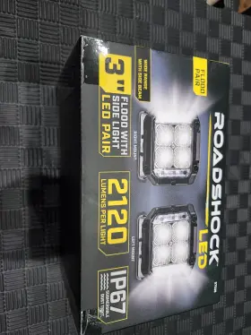 57539 Roadshock Led 193175570635 Pair 3 Inch Spot Flood Light 2120 Lumens New