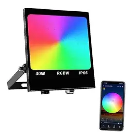 Rofl-30w-1pc Rohseson Rgb Led Flood Light 300w Equivalent Ip66 Waterproof App Control 16 1 Pack