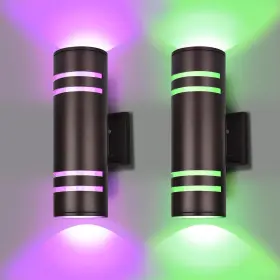 Blw002-rgbcw Rosykite Smart Outdoor Wall Lights Color Changing 2 Pack Rgb 2700k-6500k Modern Exter