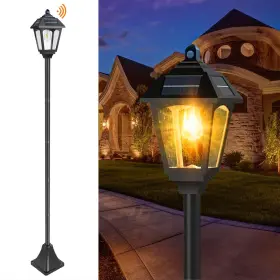 Yc-2021pir Round Cube 200 Us6 Outdoor Lamp Posts - Solar Post Lights 79 Inch Waterproof Super Bright 700l