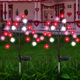 Gsq1425 Sakayo 2 Pack Valentines Day Solar Outdoor Lights Hearts