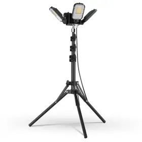 01-02-001-021001 Sansi 15000 Lumens Led Work Light 120v 4-head Tripod Plug-in 5000k Ip65 Rated