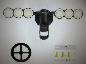 01-04-001-015502 Sansi 700w Equivalent 7000 Lumens 5000k 320 Black Motion Sensing Flood Light