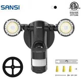 01-04-012502 Sansi 25w Led Motion Sensor Security Light 5000k 3000lm Outdoor Night Floodlight