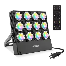 01-06-001-021018 Sansi Led Flood Light 500w Equivalent Rgbw Outdoor Color Changing Christmas L