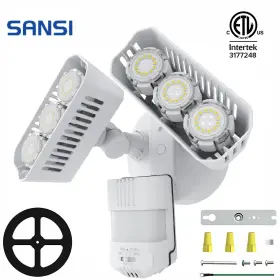 013801 Sansi Led Security Light Motion Sensor 38w 5000lm Outdoor Dusk To Dawn Floodlight Etl