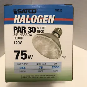 S2210 Satco 045923022104 Halogen 75 W Par 30 Short Neck Flood Dimmable