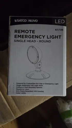 Satco Nuvo 67/136 Led Emergency Light Single Head Hardwired Outdoor Ul Rohs