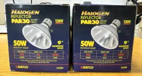 S2209 Satco Par 30 Short Neck 50w High Output Halogen Reflector Narrow Spot Indoor Dimmable