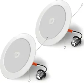 S6dpirx101 Seami Motion Sensor Downlight Dusk To Dawn Security 6 Inch Led Recessed Night Ligh